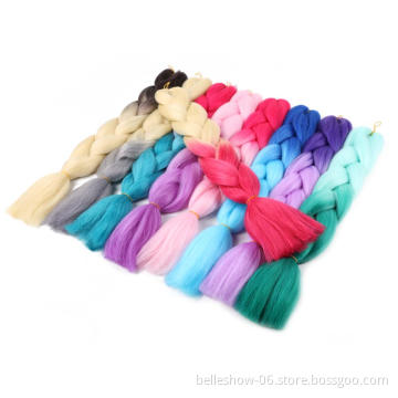 Bellwshow bulk  synthetic hair extension for braiding  jumbo braiding hair